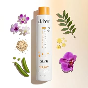 GK HAIR Moisturizing Shampoo for Color Treated Hair Sulfate & Paraben Free Keratin Shampoo for Dry, Damaged & Frizzy Hair Hydrating Color Protection Formula 10.1 Fl Oz