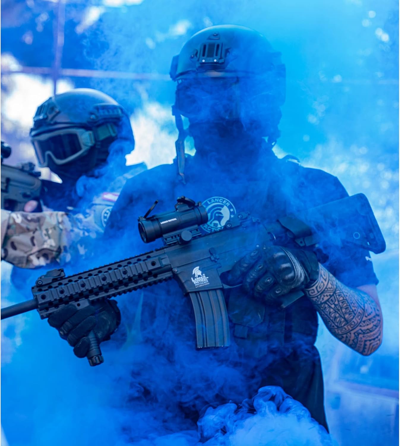 Lancer Tactical Gen 2 Airsoft Rifle HIGH FPS KeyMod M4 GEN 2 Polymer- Electric Full/Semi-Auto Airsoft EVO AEG Rifle Installed HIGH FPS with 0.20g BBS, Battery, Charger