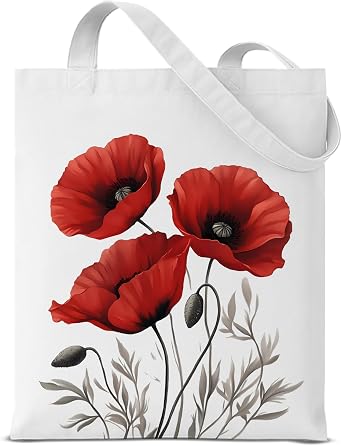 Aesthetic Canvas Tote Bag for Women,Cute Flowers Reusable Grocery Tote Bag for Shopping Travel Gym