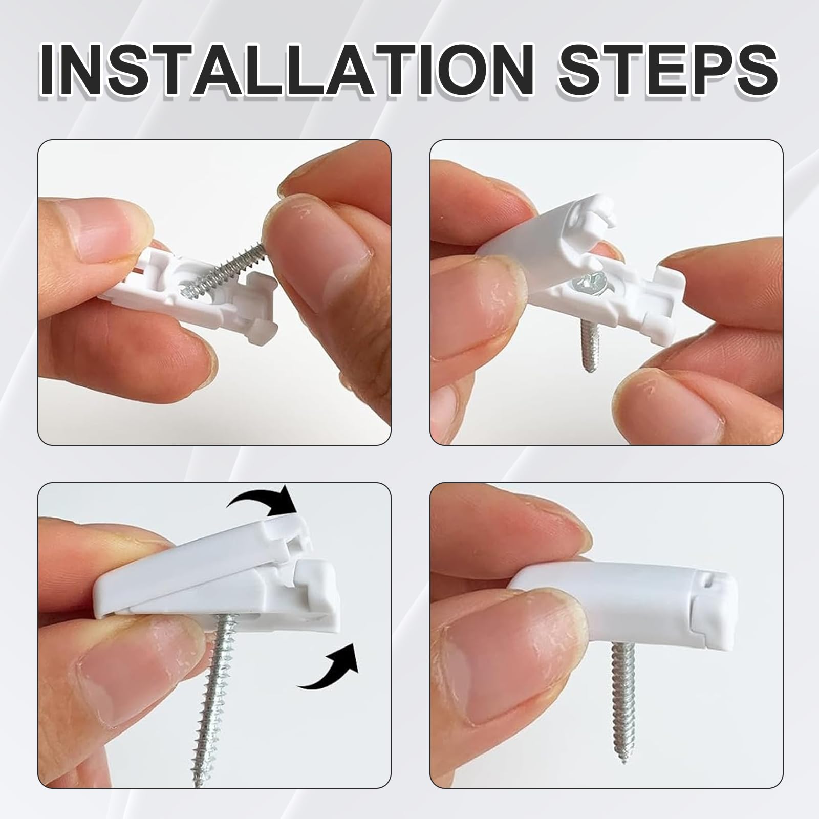4 Piezas De Repuesto Plisadas Soportes De Sujeción, Zapatos Tensores Para Pliegues Tensados, Para Soportes Adhesivos Y Placas Adhesivas Frontales Stick & Fix