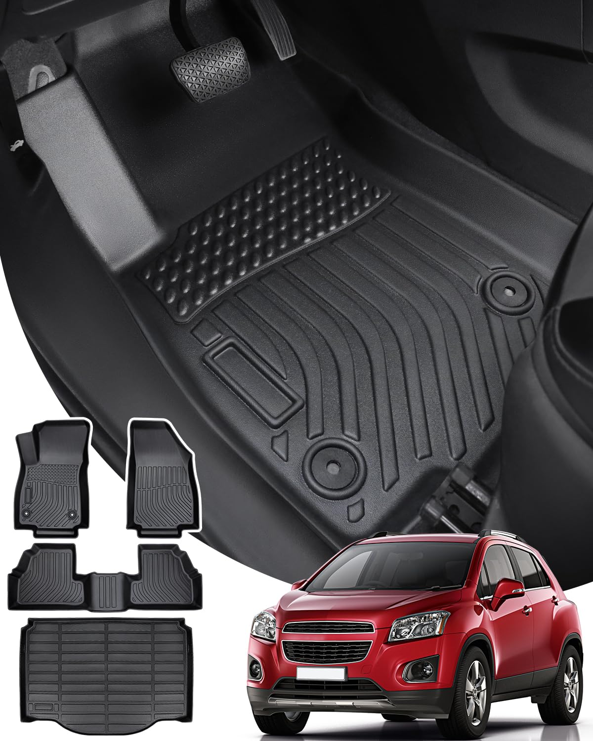 Floor Mats Cargo Liner for Chevy Trax 2023 2022 2021 2019 2018 2017 2016 2015 2014 for Buick
