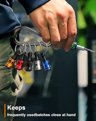 Miniatura 7 de katerk 6 piezas de 1/4 de pulgada con vástago hexagonal de aleación de aluminio para destornillador, ligero, barra de extensión de cambio rápido