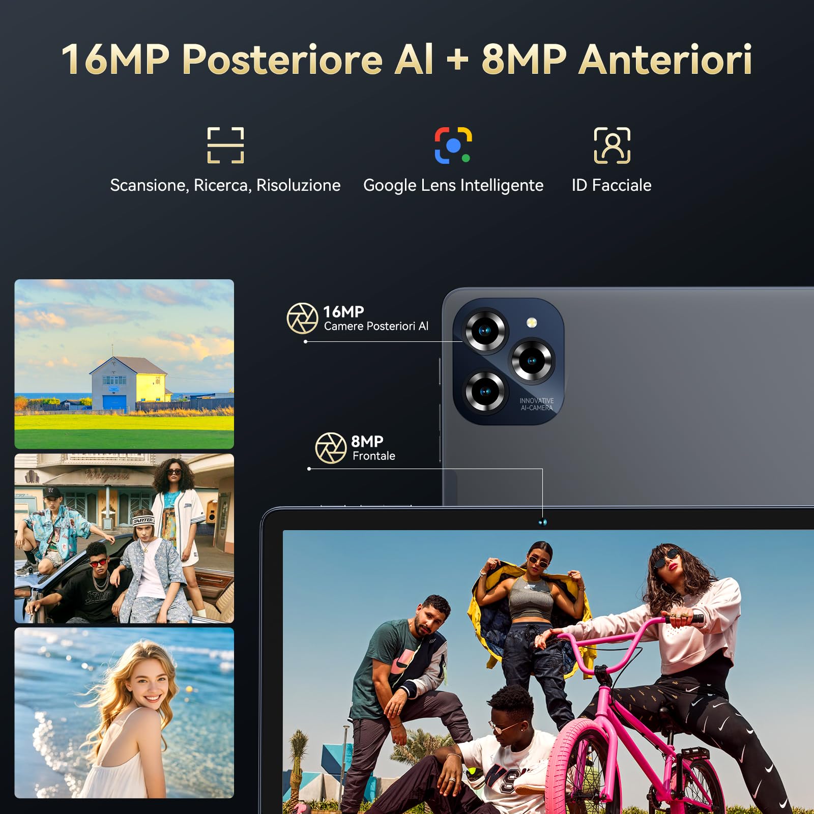 BESTTAB W90 11 Pulgadas Tablet Android 16 - Gemini Ai, 24GB RAM+ 256GB ROM | Octa-Core T615, Widevine L1, TÜV, 1920 * 1200 FHD, 4G LTE/ 5G WiFi, 8000 mAh, Cámara 16MP+8MP, GPS, Tablet Gaming