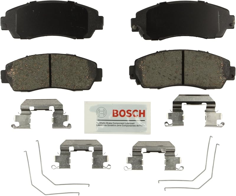Pastilhas de freio dianteiras Bosch BE1521H Blue Ceramic para Honda – jogo com ferragens