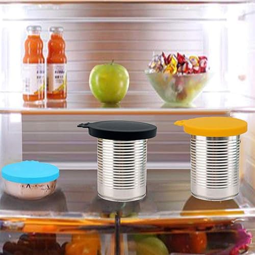 Miniatura 36 de Tapas para latas de alimentos, 4 piezas de silicona para alimentos para perros y gatos, una tapa de lata se adapta a la mayoría de alimentos