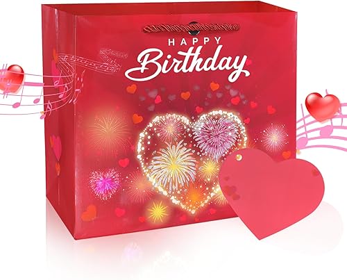 DTESL Bolsa de regalo para el día de San Valentín diseñada para el día de San Valentín, bodas y aniversarios, las bolsas de regalo del día de San