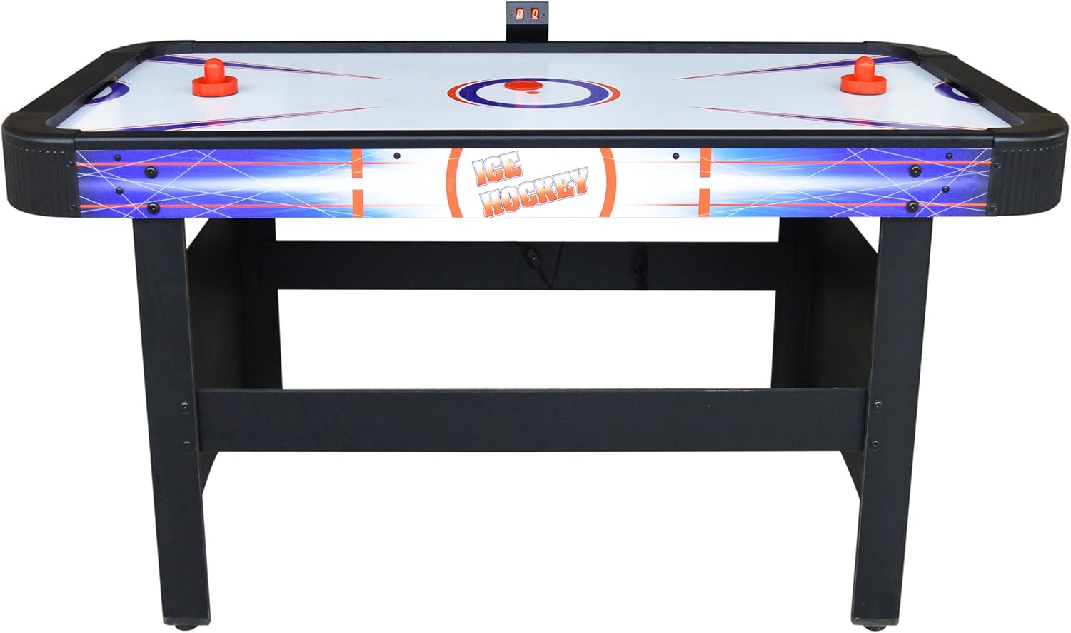 Hathaway Patriot 5-Ft Air Hockey Table for Kids and Adults, Great for Family Recreation Game Rooms, Electronic Scoring, Leg Levelers and Built-in Puck Return – Includes Strikers and Pucks, Blue/Black : Sports & Outdoors