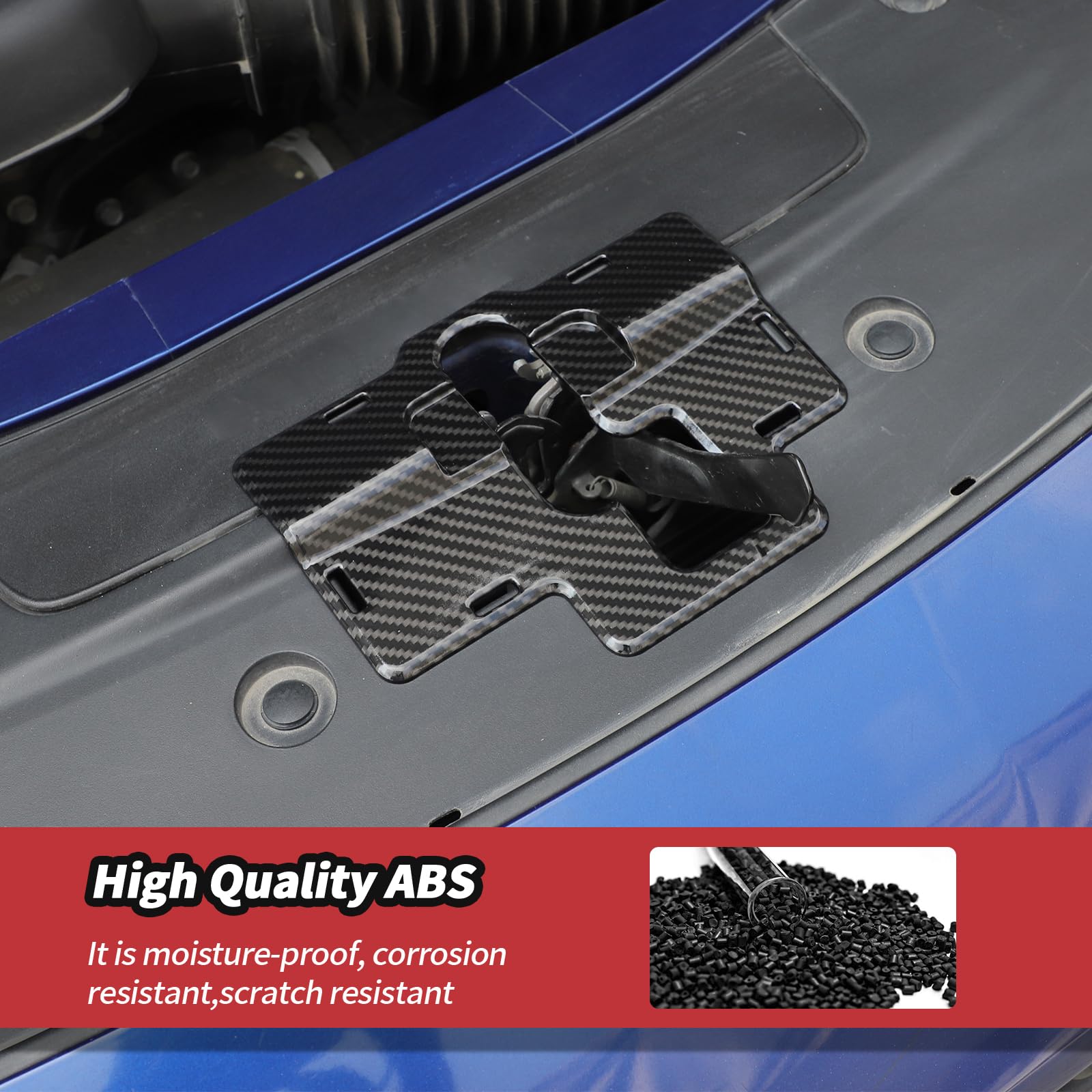 JeCar Kit de cubierta antipolvo de fibra de carbono para refrigerante del parabrisas para Dodge Charger 2011-2023, accesorios interiores