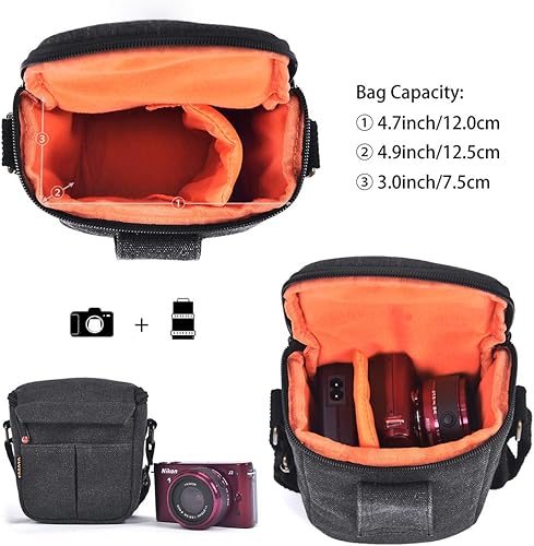 Miniatura 2 de FOSOTO Funda para cámara Canon PowerShot SX740 SX540 G7X G9X Mark II Sony a6000 a6100 a6400 A6500 RX100 DSC-W830 W800 Panasonic Lumix GX85 Fujifilm