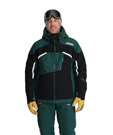Spyder Men's Leader Insulated Ski Jacket, Polar, Large : Amazon.in