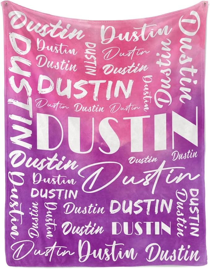 Name Blanket Personalized Name Blanket Customized Blanket with Name Text for Adult Kid Birthday Christmas Mothers Fathers Valentines Day Gift