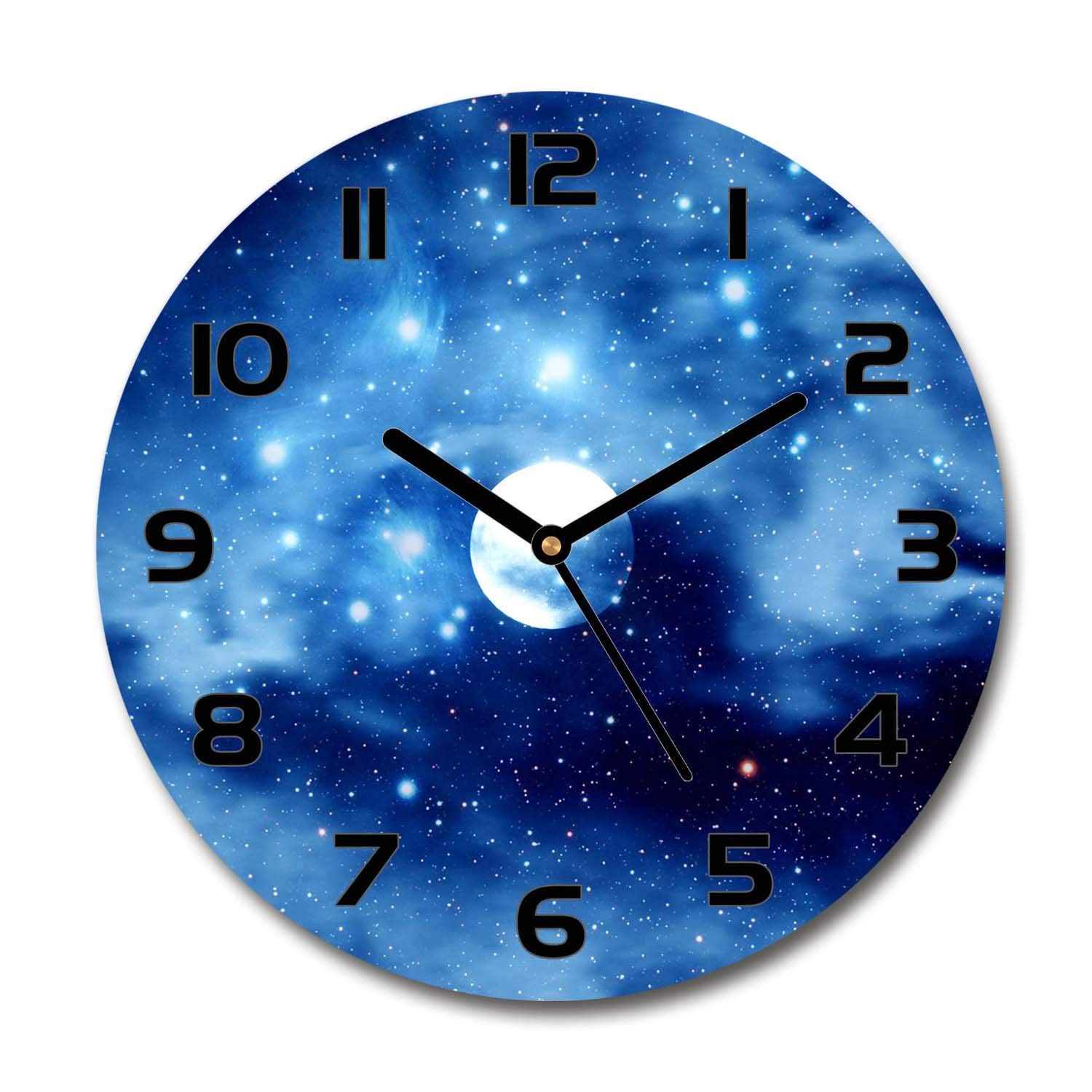 Horloge en verre 60x60cm Tulup design pour le salon avec mécanisme silencieux de haute précision