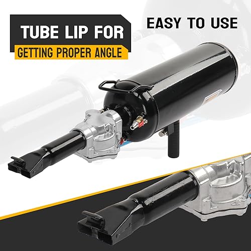 Miniatura 5 de TUFFIOM Asiento de 2.1 galones de aire para neumáticos con manómetro y mango, herramienta de asiento de gatillo de rueda para motocicleta, ATV,