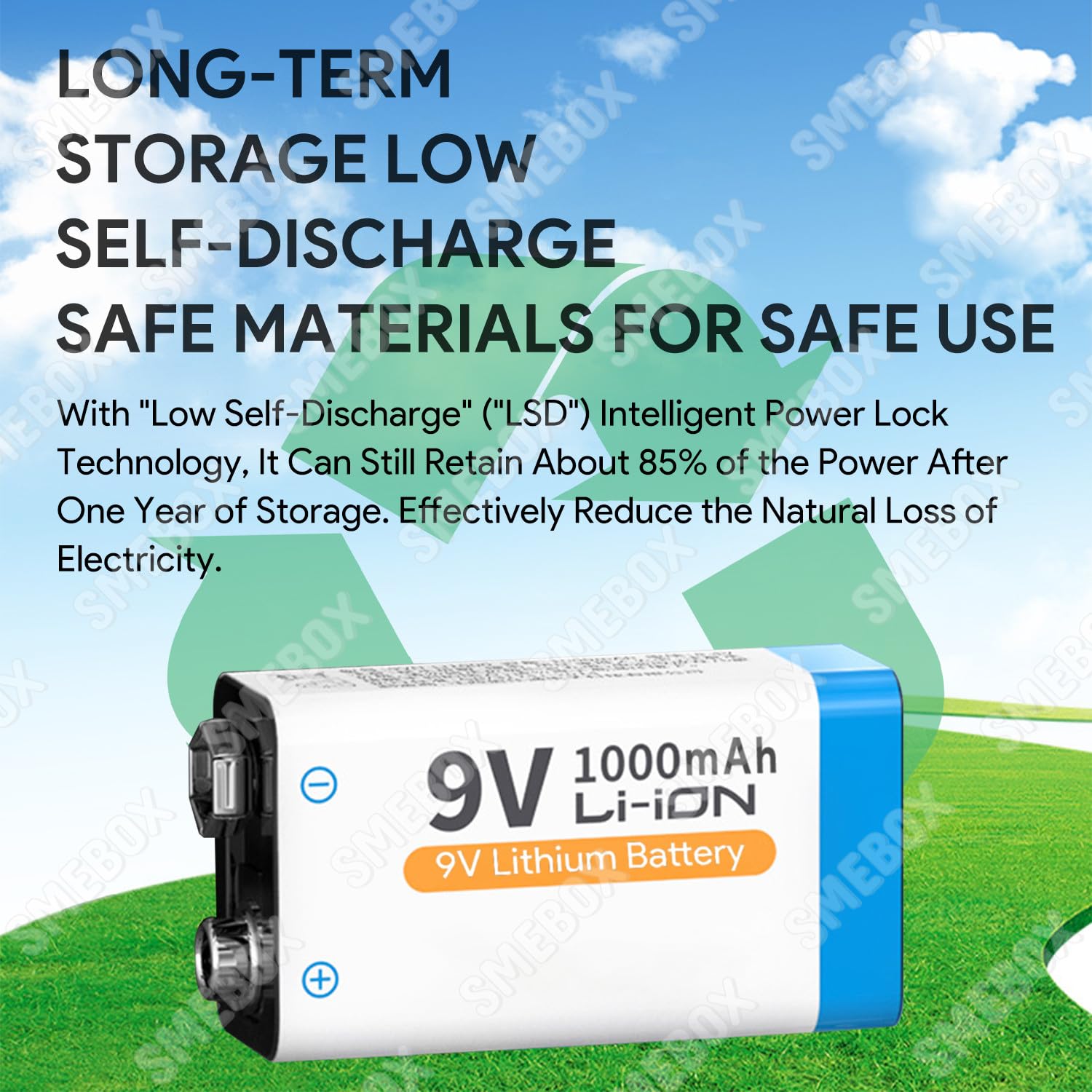 Pilas Recargables de 9V 1000mAh Alta Capacidad 6F22 PP3 6LR61 con Cargador para Detectores de Humo, Multímetros, Mandos a Distancia, Guitarra Eléctrica, Micrófono Inalámbrico (8 Piezas)