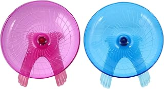 TEHAUX 2pcs Hamster Running Wheel Hamster Running Toy Hamster Plaything Hamster Exercise Running Wheel Hamster Activity Toy Flying Hamster Toy Hedgehog Wheel The Rat Plastic Chinchilla