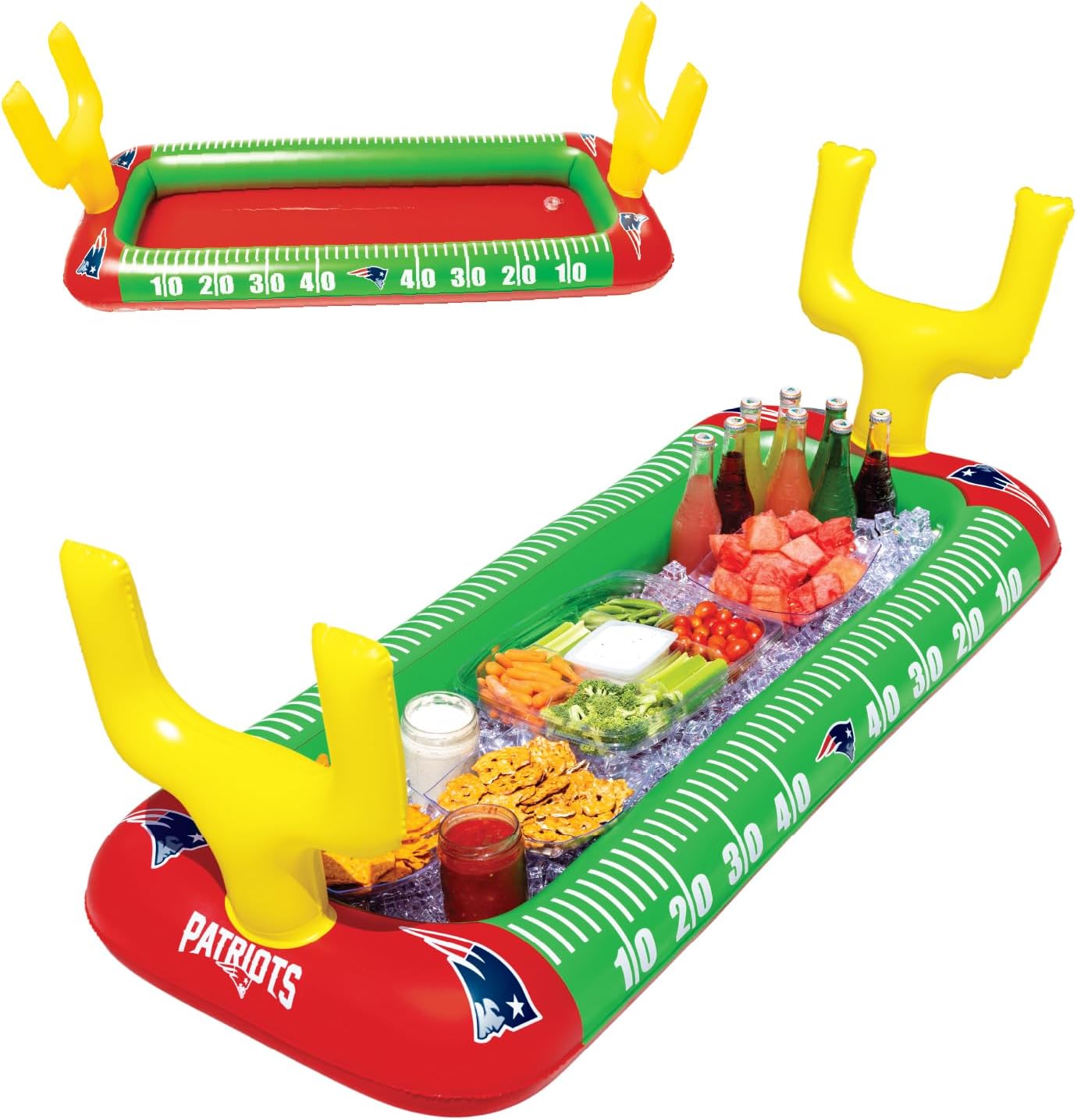 BigMouth NFL 4 ft Inflatable Food Cooler Buffet Officially Licensed NFL Fan Gear Ice Serving Pool Drink Bar for Tailgate Parties