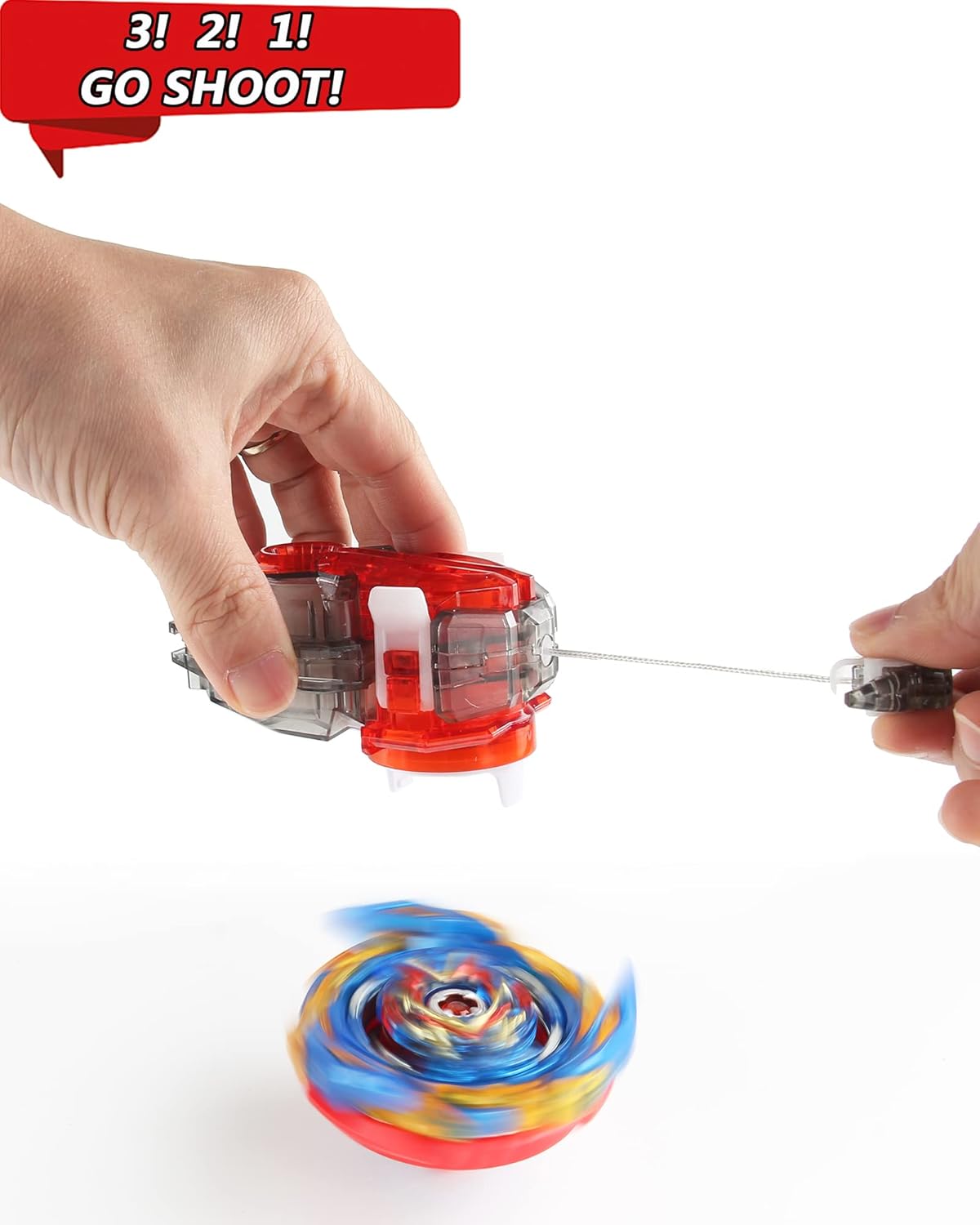 Bey Battling Tops Burst B-184 Custom BeyLauncher LR Left Right Spin DB Layer System Compatible with All Bey Burst Series (Gray)