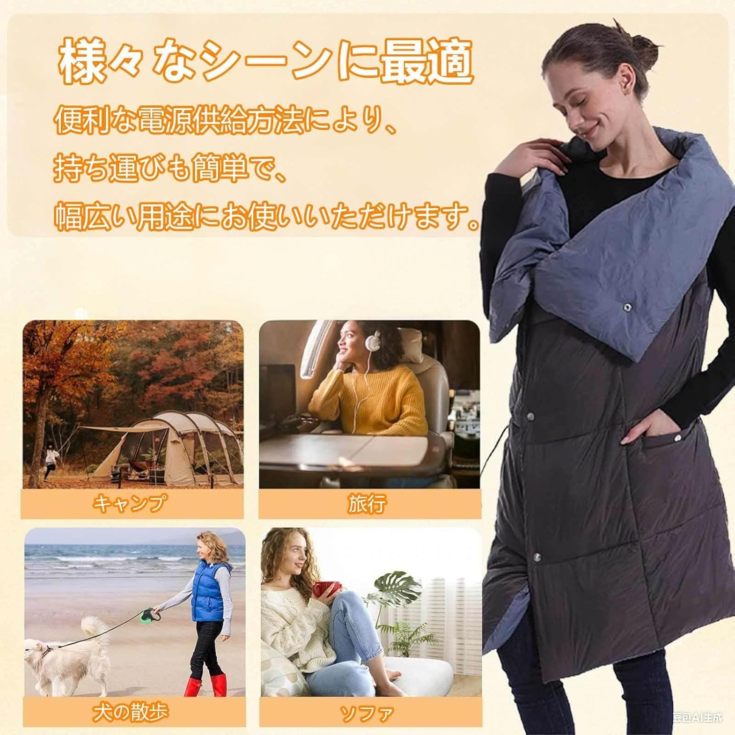 ホットマット, 3段階温度調節 usb 電気毛布, 防寒、防風、保温、洗濯可能 ホット カーペット, 速暖 ヒーター内蔵 着る毛布 ホットマット, 3段階温度調節  電気毛布 usb, 防寒、防風、保温、洗濯可能 電気 毛布, 速暖 ヒーター内蔵 着る毛布 電熱 ホットマット, 3段階温度 ... ZYTQRLBD ホットマット, 3段階温度調節 電気毛布 usb, 防寒、防風、保温、洗濯可能 ヒーターマット, 速暖 ヒーター内