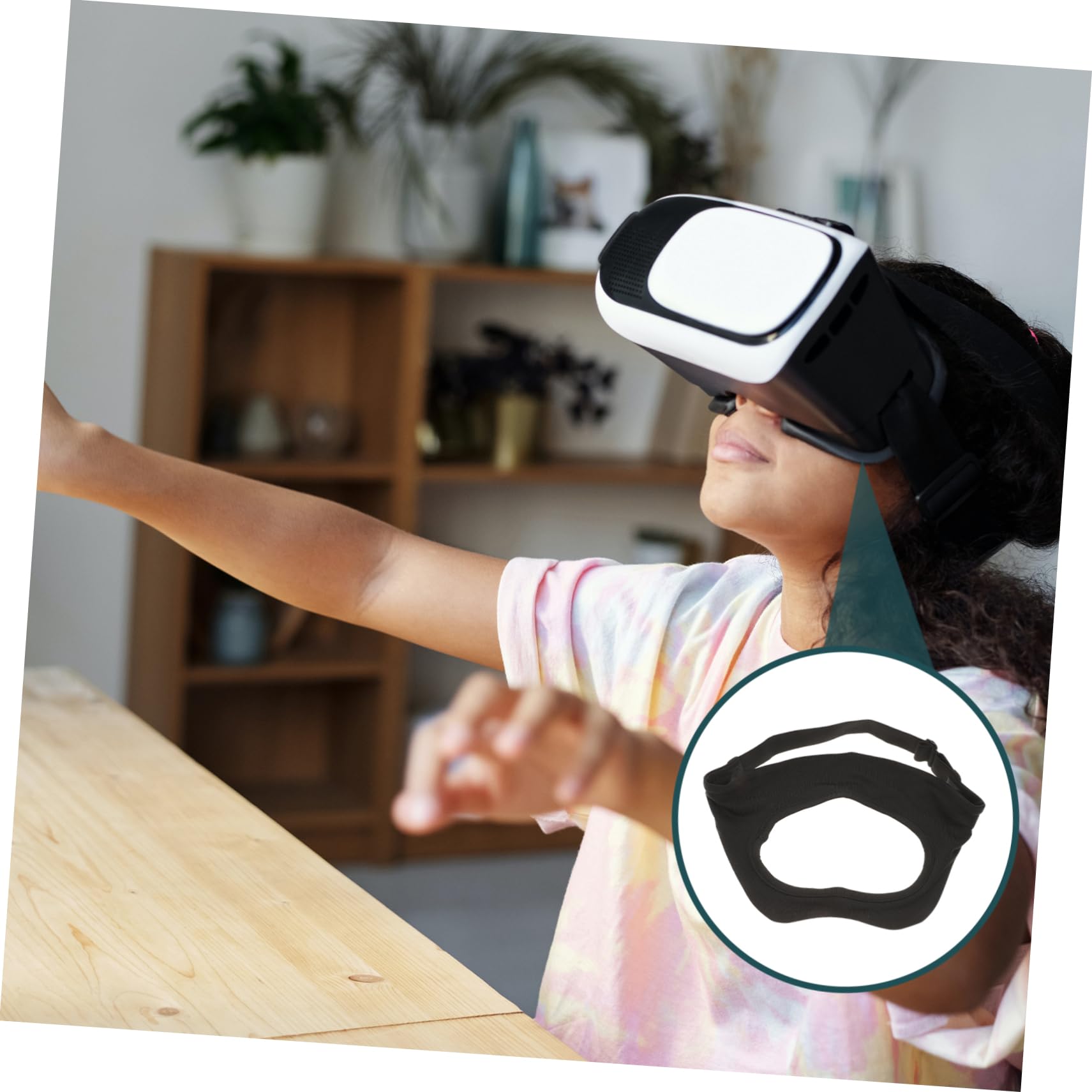 Mikikit 5pezzi Vr Eye Mask Cover Regolabile e Traspirante Copertura Antisudore Per Cuffie Vr Comfort e Protezione Durante Gioco Virtuale