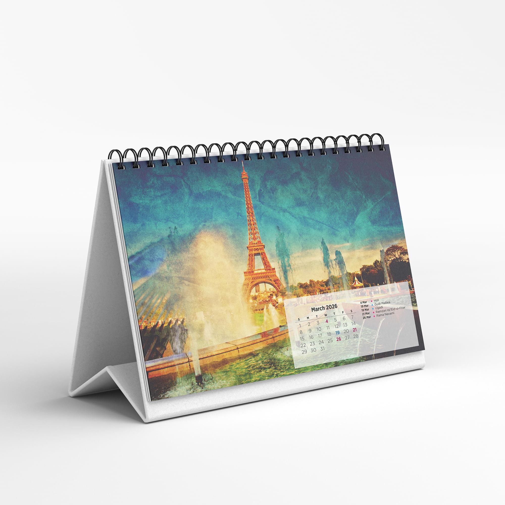 Visual Creation Beautiful Series Desk Calendar 2025 for Office Home Table Kids (A4) Beautiful-image-1