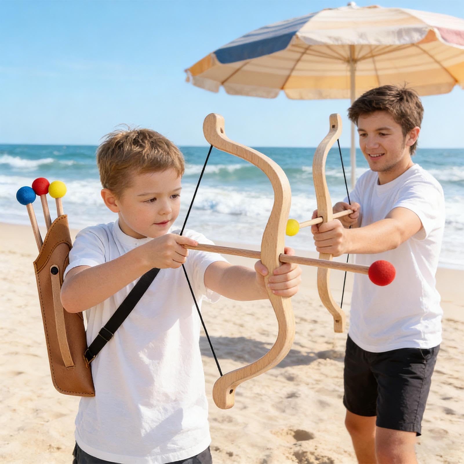 da Gioco per | Giocattolo Sportivo di Tiro con 3 bersagli, in Legno - per 4-8 Anni, per Il Gioco Sportivo, attività Interiore, Esterna e