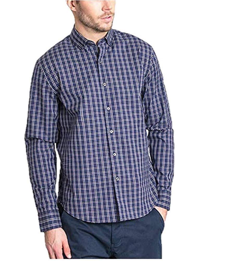 BC ClothingMen's Expedition Stretch Shirt (Navy Blue, X-Large)