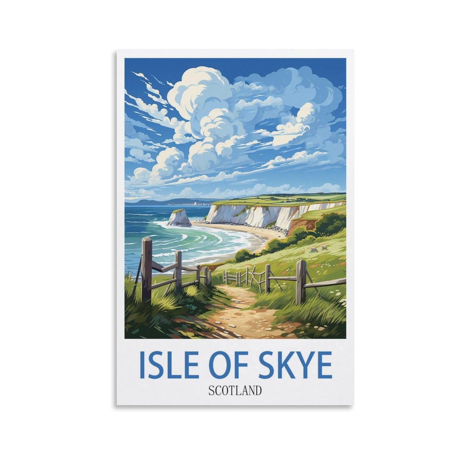 EZMLFA DIY 5D Diamond Art Painting Kits,Isle of Skye Scotland Colourful Rhinestone Diamond Arts Kits for Beginners, Perfect Home Wall Decor Gifts 40x50cm