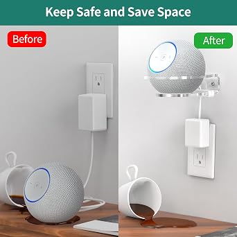 HomeMount Wall Mount Holder for Dot 4/5 Gen, Dot Max & HomePod Mini, 1-Pack
