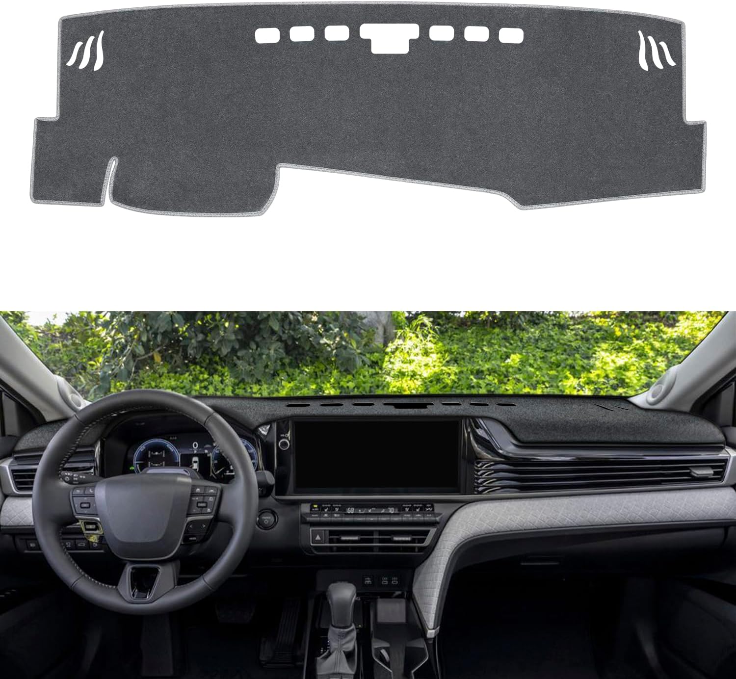 Dash Cover for Toyota Camry 2025 2026 Dashboard Cover Mat Sunshade No Glare UV Rays Protector Nonslip Pad Accessories (Black)