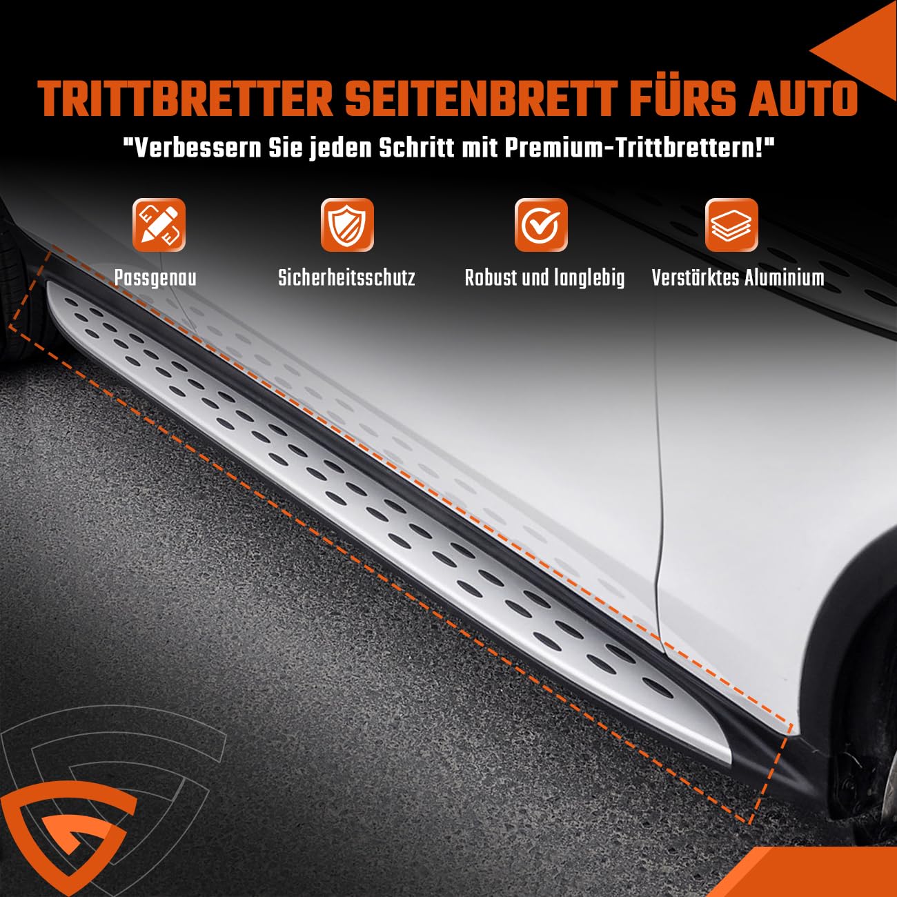 Set di pedane in alluminio per Mercedes Benz ML/GLE SUV W166 2012-2018 - Pannelli laterali battitacco, antiscivolo, accessori di alta qualità sinistra e destra