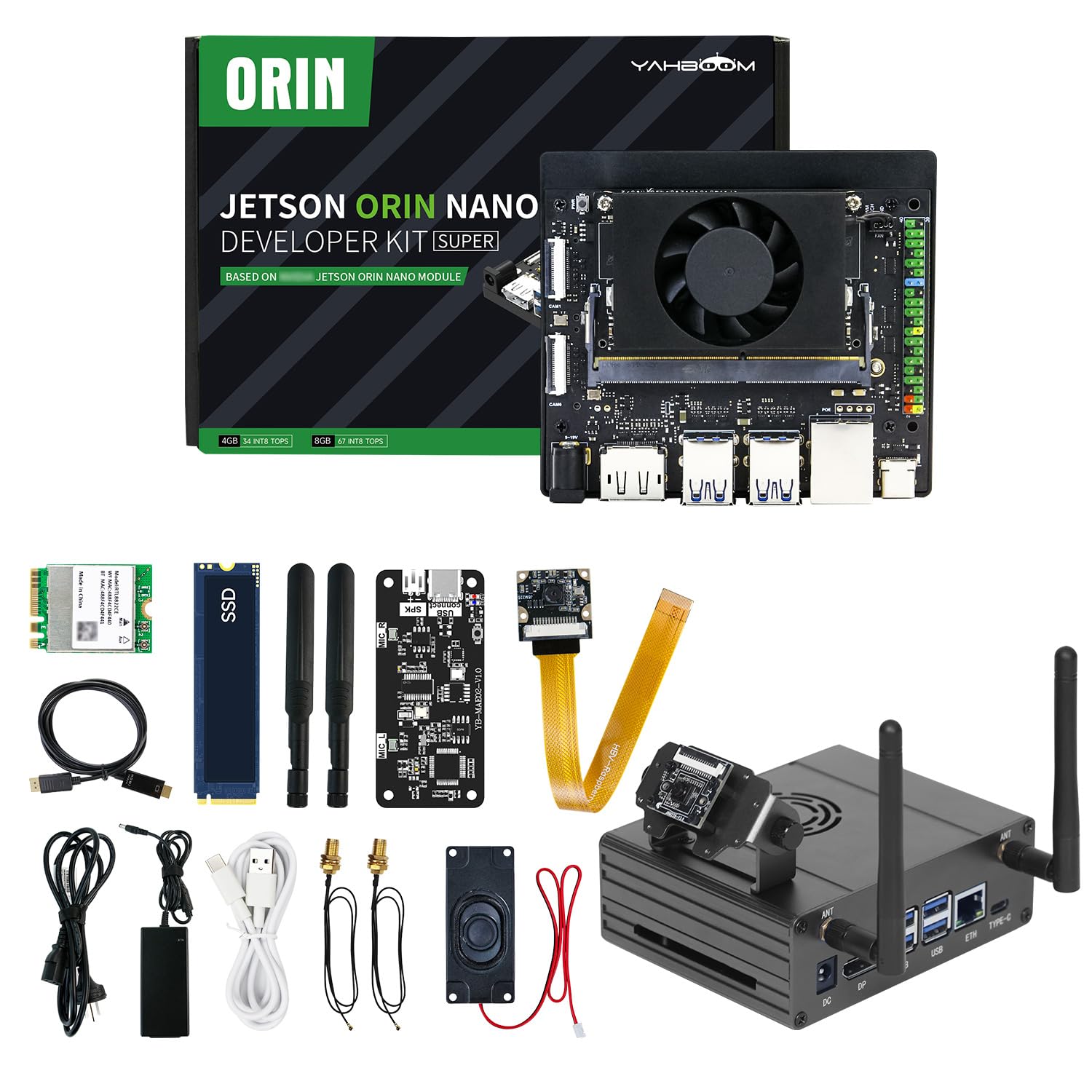 Amazon.co.jp: Yahboom Jetson Orin Nano Super 8GB/4GB AI大規模