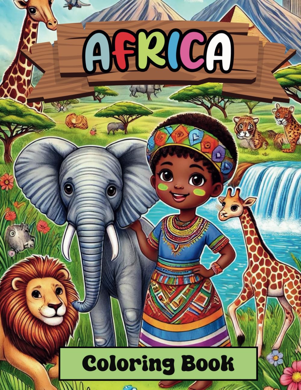 Africa Coloring Book For Kids: With Interesting Facts