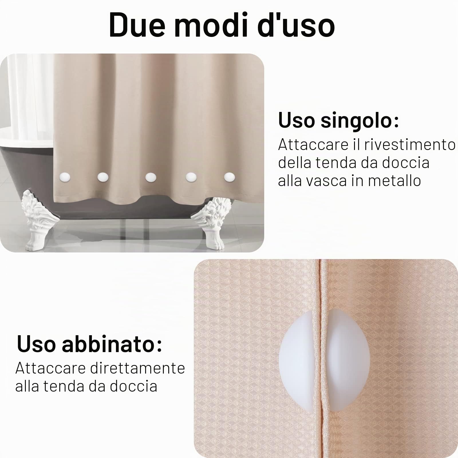Pesi per tenda da doccia, magneti per tenda da doccia in silicone, resistenti e non arrugginiscono, impediscono alla tenda della doccia di soffiare per tende da finestra, pesi per tovaglia