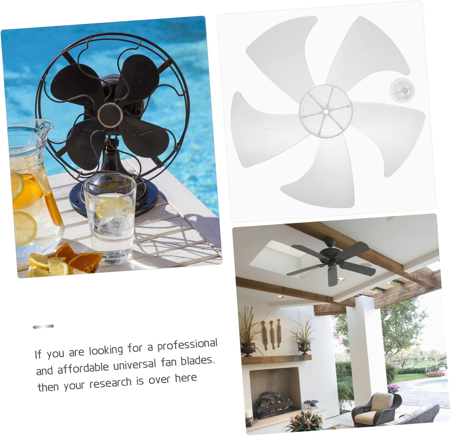 Replacement Fan Blades for Table and Pedestal Fans Leaves Design Easy to Install Compatible Floor and Wall