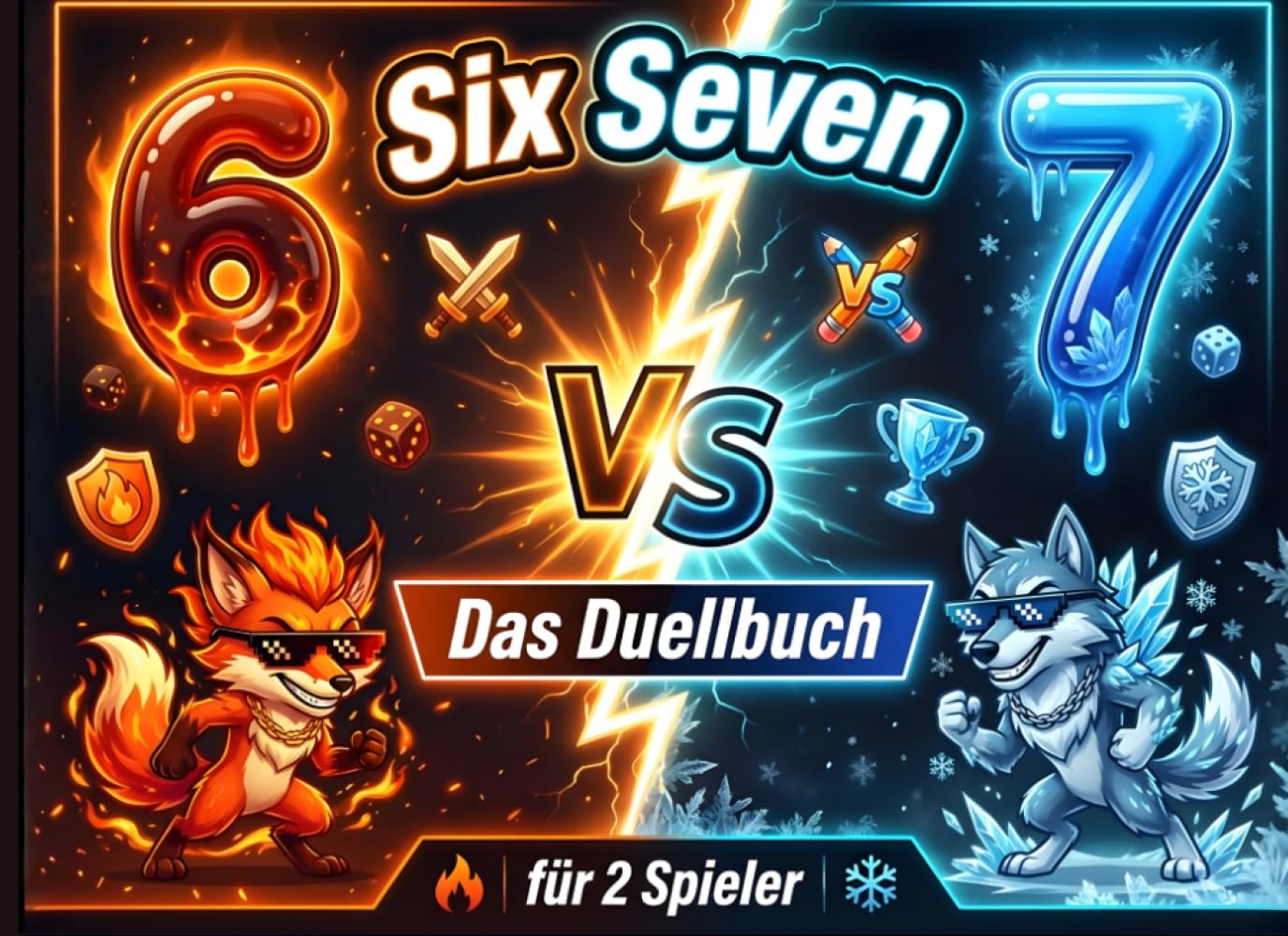 Six Seven – Das Duellbuch für 2 Spieler: Spannende Challenges, Quizduelle & Denkspiele | Perfekt für Freunde, Geschwister und spielerischen Wettbewerb