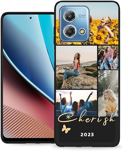 Vista 63 de Funda personalizada para Motorola Moto G Stylus 2021 con nombre de foto, texto y foto, GStylus personalizado -21 funda suave y fina (negro) de 6.8