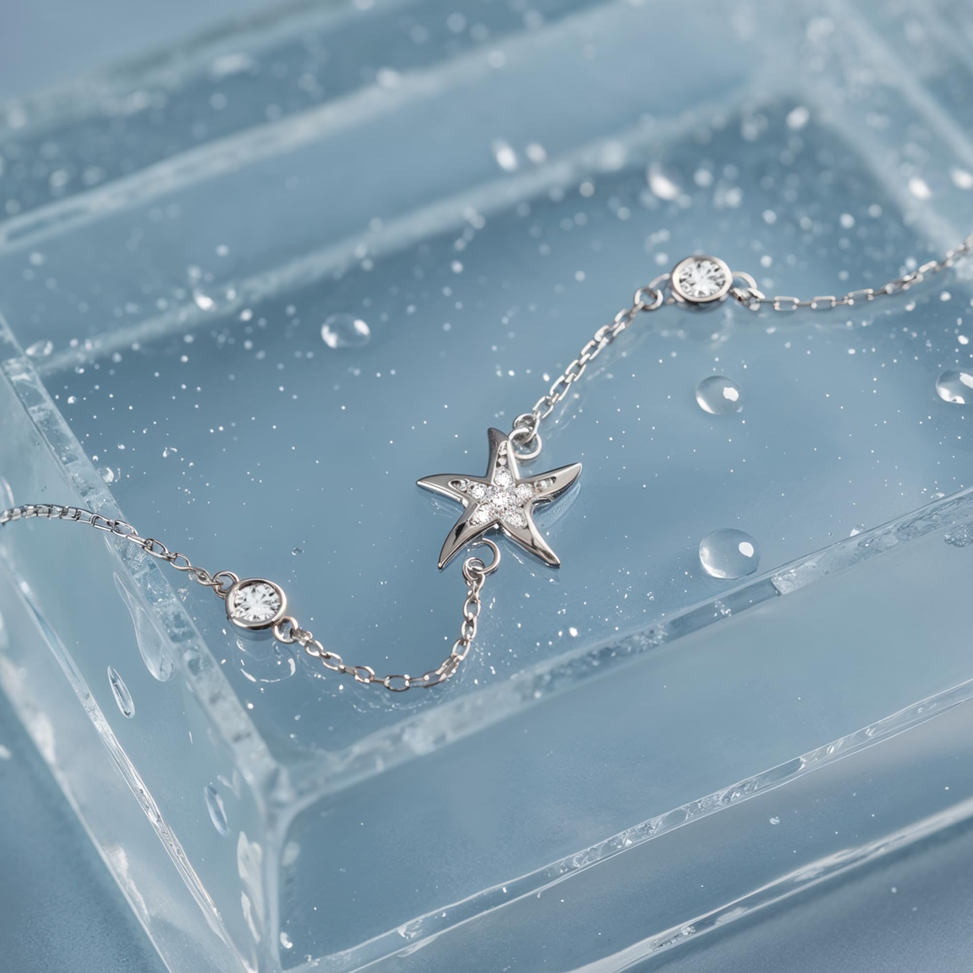 Sofia Milani - Bracciale da Donna in Argento 925 - con Pietra Zircone - Ciondolo a Stella - B0274