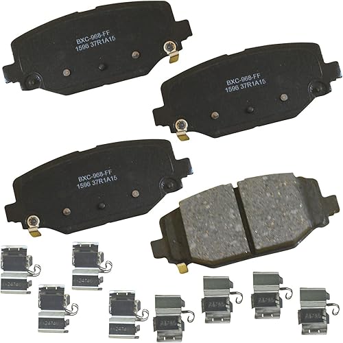 Miniatura 163 de Bendix Pastillas de freno traseras de cerámica Premium SBC1100 para Nissan Frontier 2024-2005, Xterra 2015-2005, Suzuki Equator 2012-2009