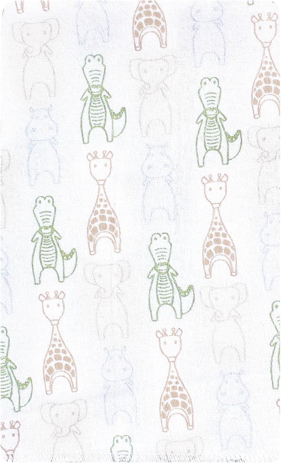Hudson Baby Cotton Flannel Burp Cloths 10-Pack, Modern Safari Friends, One Size