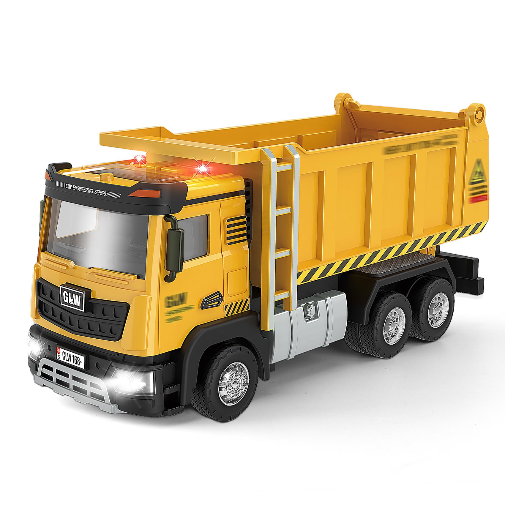 Véhicules de Chantier Enfants, 1:40 Camion Benne, Engins de Chantier Jouet avec Lumière et Son, Voiture Jeux Construction, Jouet Enfant 3 4 5 6 Ans Garcon