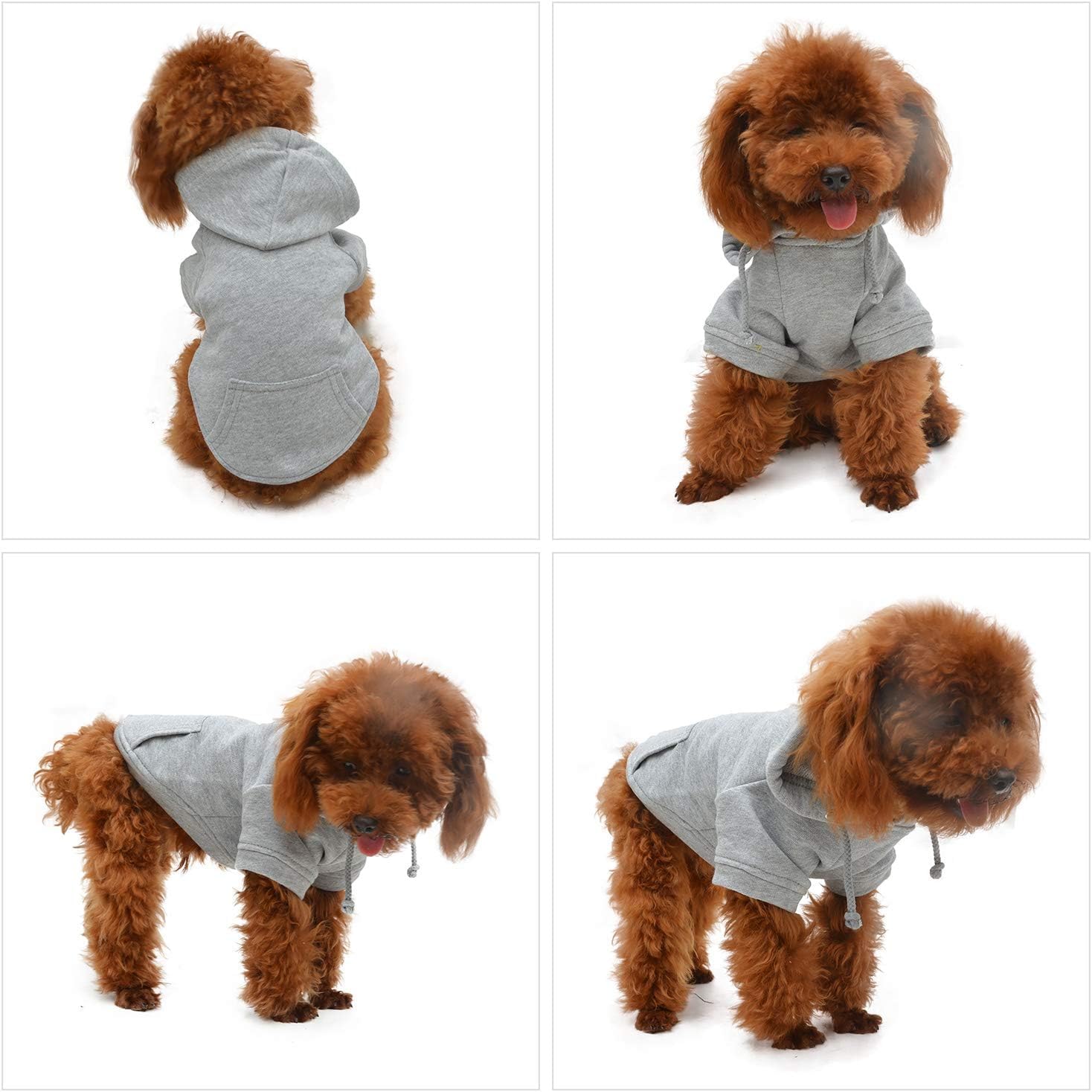 Lovelonglong Pet Clothing Clothes Dog Coat Hoodies Winter Autumn Sweatshirt for Small Middle Large Size Dogs 11 Colors 100% Cotton 2018 New (M - Image 4
