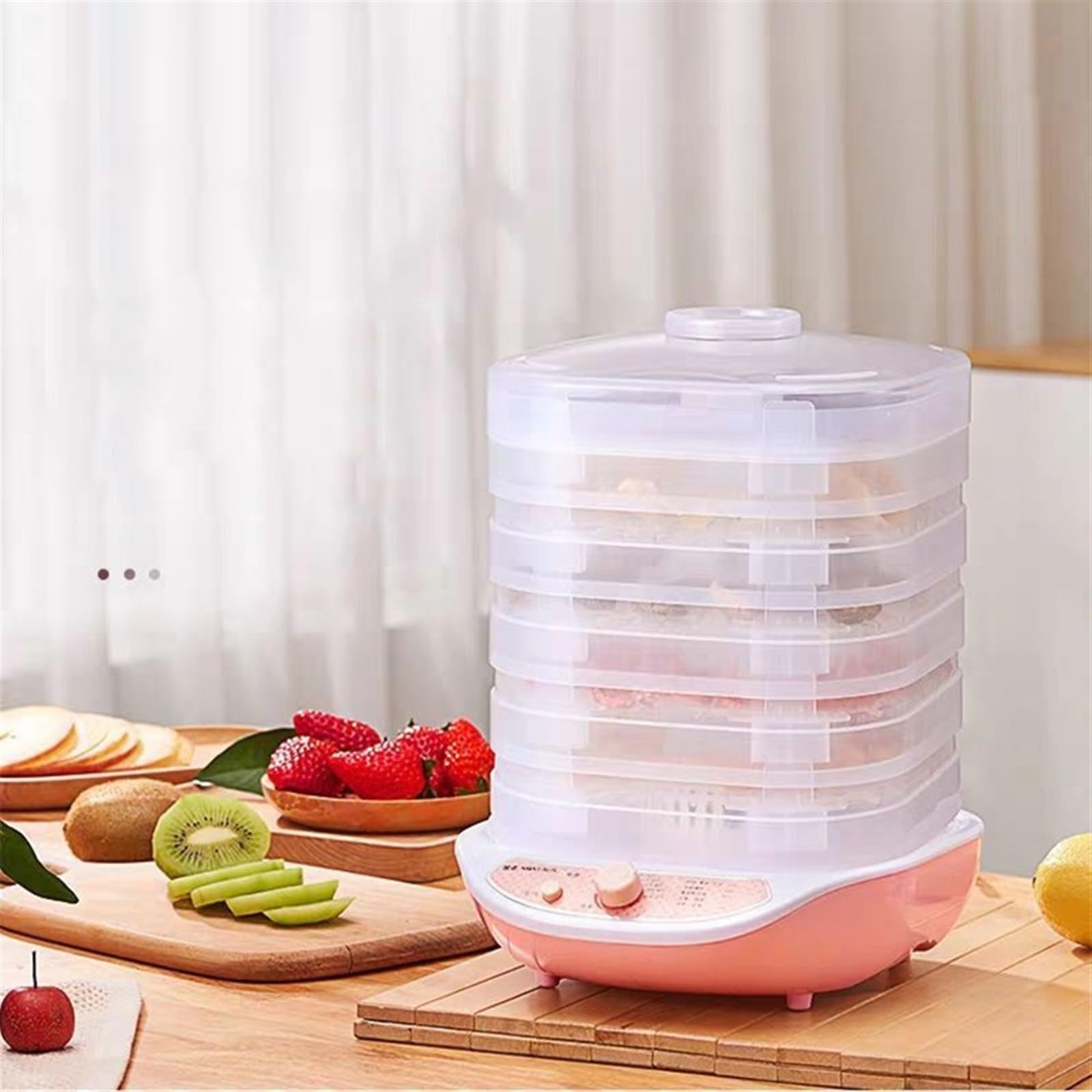 Disidratatore alimentare 5 strati Frutta secca Verdura Macchina for carne alle erbe Disidratatore for alimenti for la casa Carne di animali domestici disidratata vassoi Snack Essiccatore d'aria