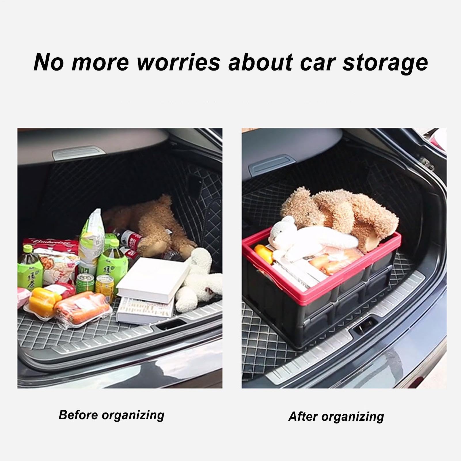 Organizador de maletero plegable,Organizador de maletero de coche con tapa | de almacenamiento para maletero de coche para ropa, juguetes, refrigerios,