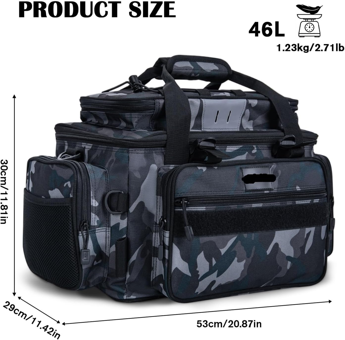 Hard Tube Fishing Rod Bag, Compatible with Goture, 64cm-150cm Portable Outdoor Tackle Storage Handbag