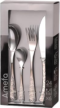Amefa 245700AF20C40 Bouquet 24-Piece Cutlery Set, Stainless Steel