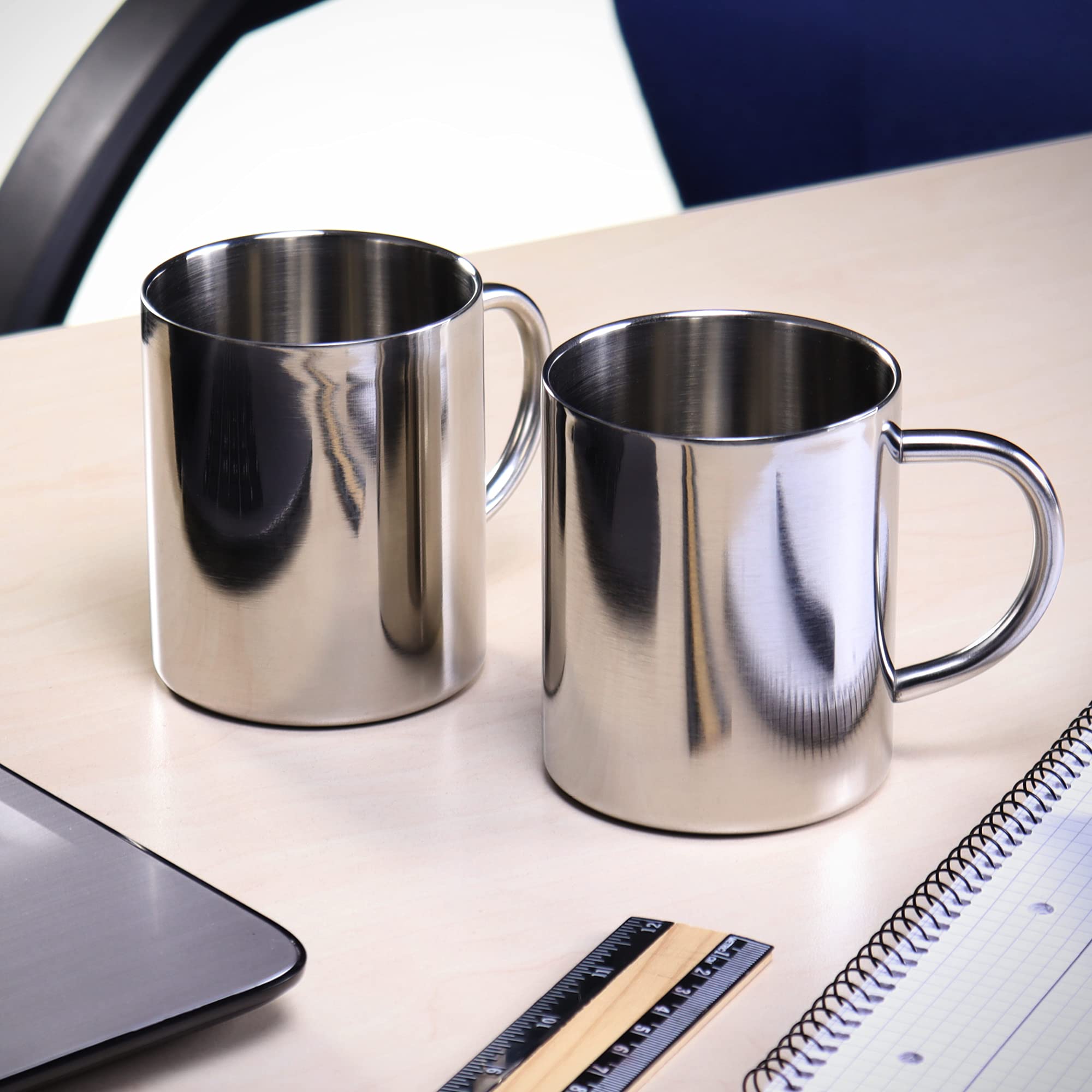 Tasse Thermo Inox 400 Ml Double Paroi – Mug Isotherme Café Camping Voyage – Acier 304 Or / Or Rose – Incassable Et Étanchéité Parfaite