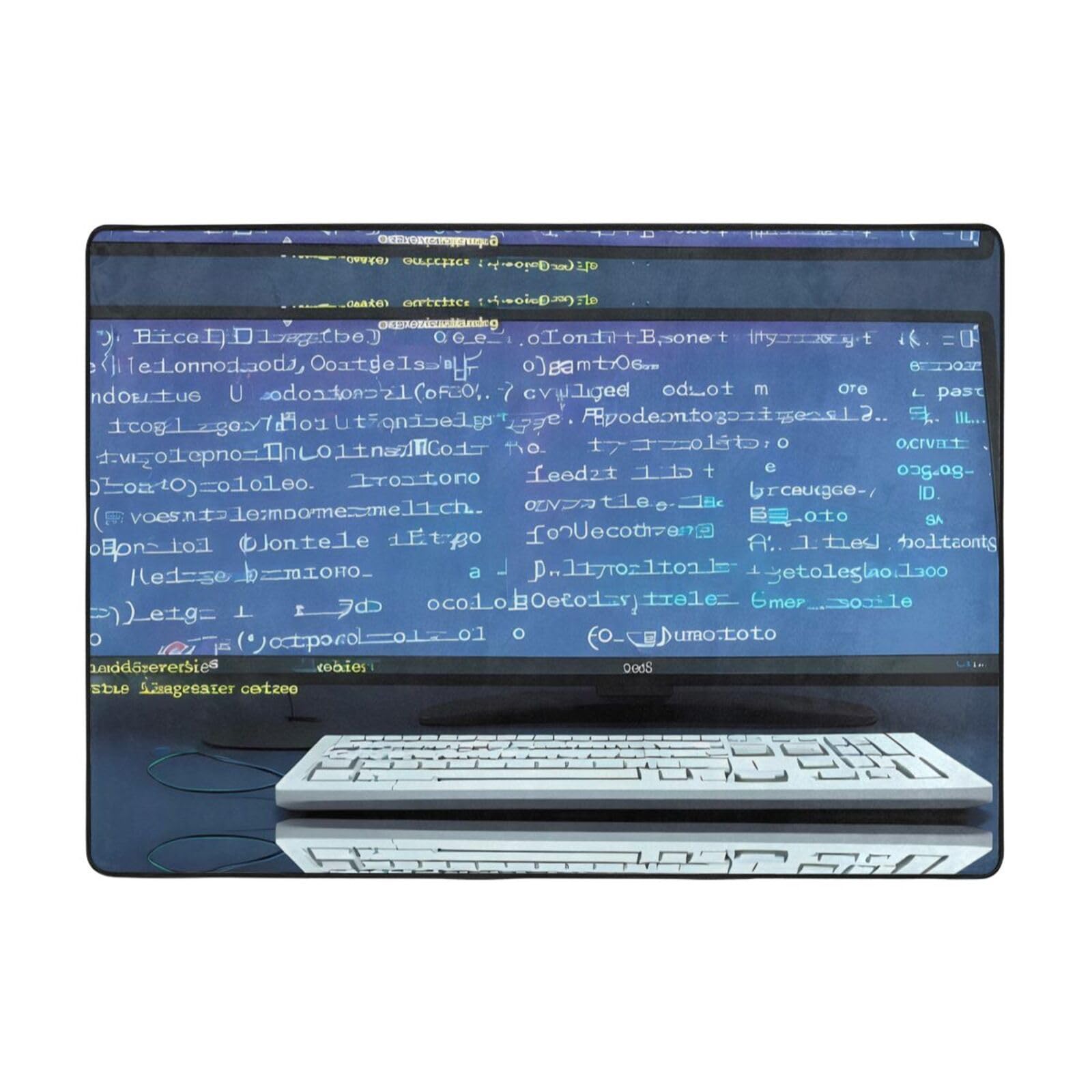 Tapis de sol avec code de programmation BROLEO grand format 203x147 cm pour salon informatique