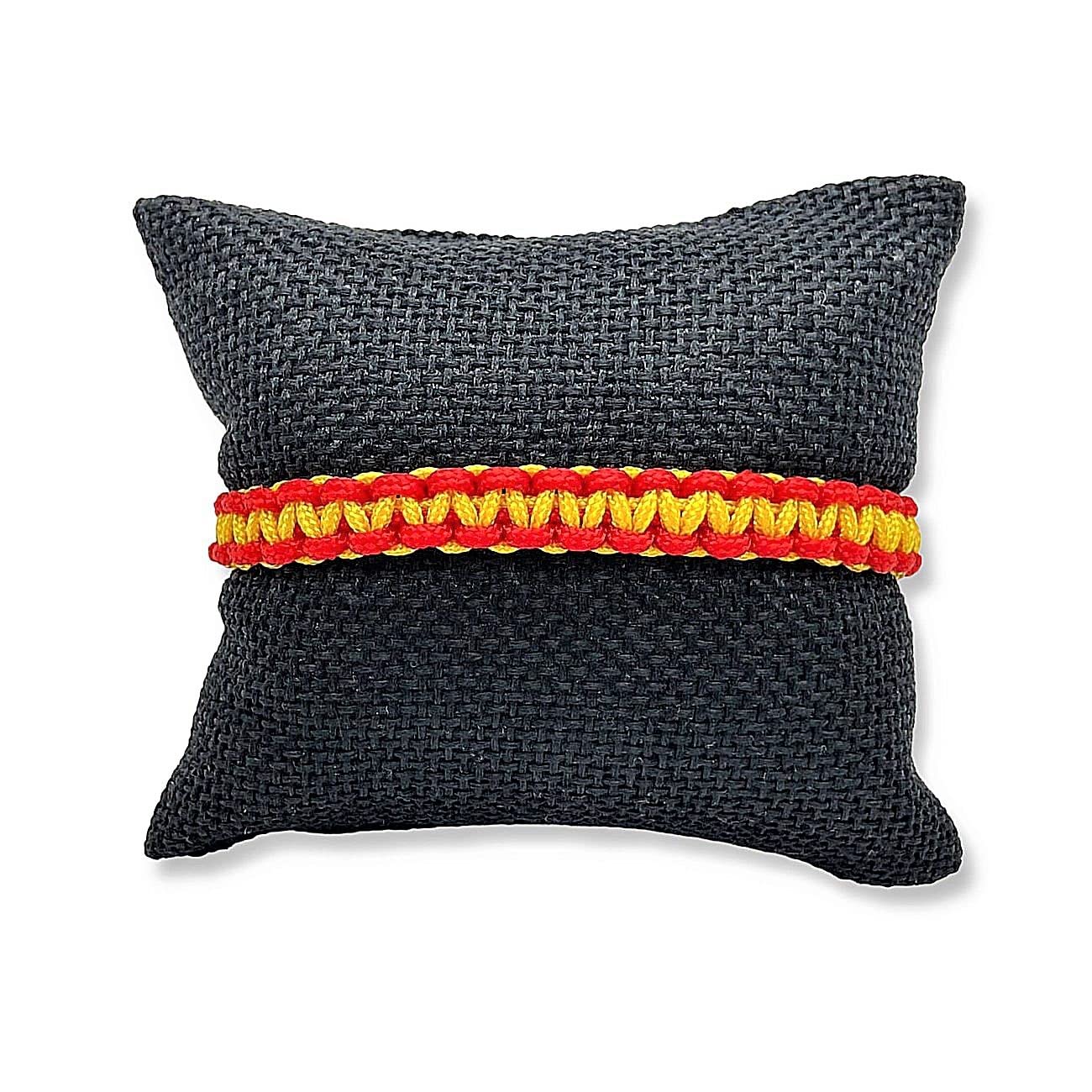 arana's Pulsera de hilo bandera de españa hombre y mujer | Hilo de nailon trenzado | Brazalete náutico con la bandera de España | Cordón macramé