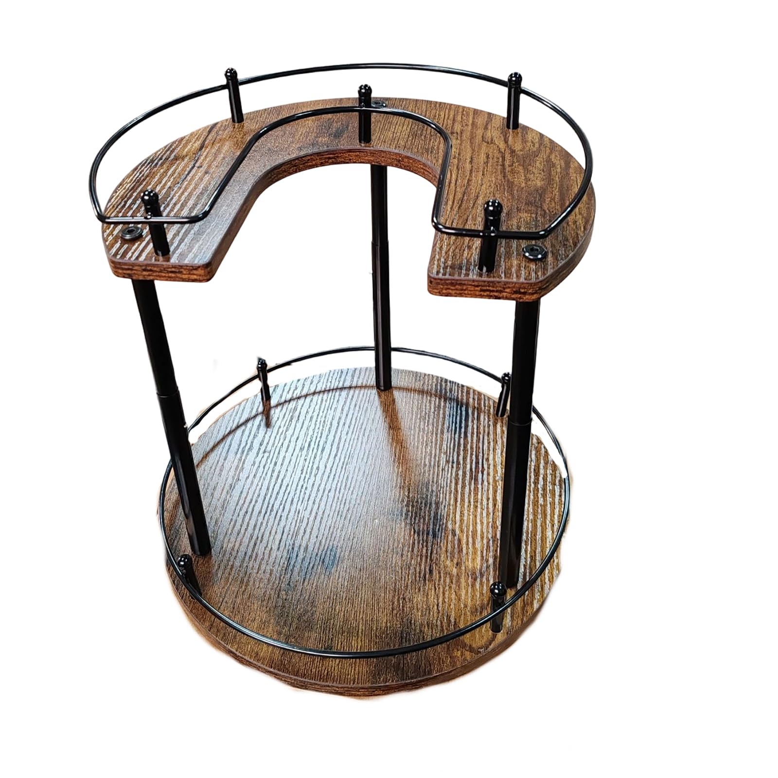 ZEPFJHE Multipurpose 360 Degree Rack with 4 Height Addition for Organized Kitchen Counter Waterproof Seasoning Rack