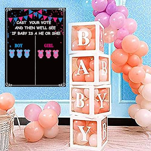 Miniatura 6 de MISS FANTASY Decoraciones de revelación de género – 54 juegos de revelación de género para votar ideas de revelación de género para niños o niñas